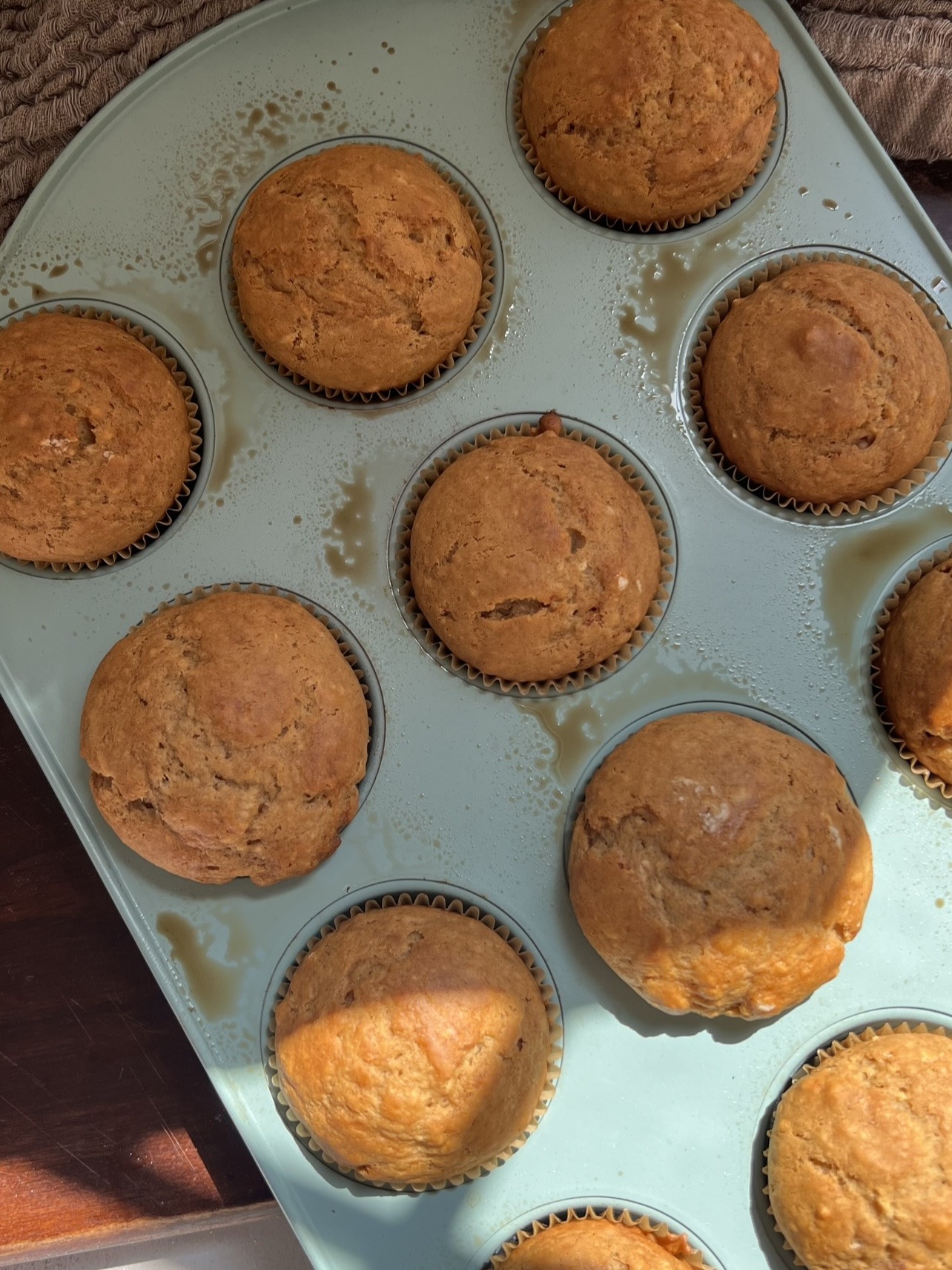 freshly baked and unfrosted vegan gingerbread cupcakes