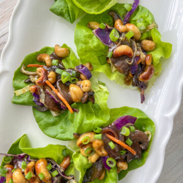 teriyaki cashew lettuce wraps