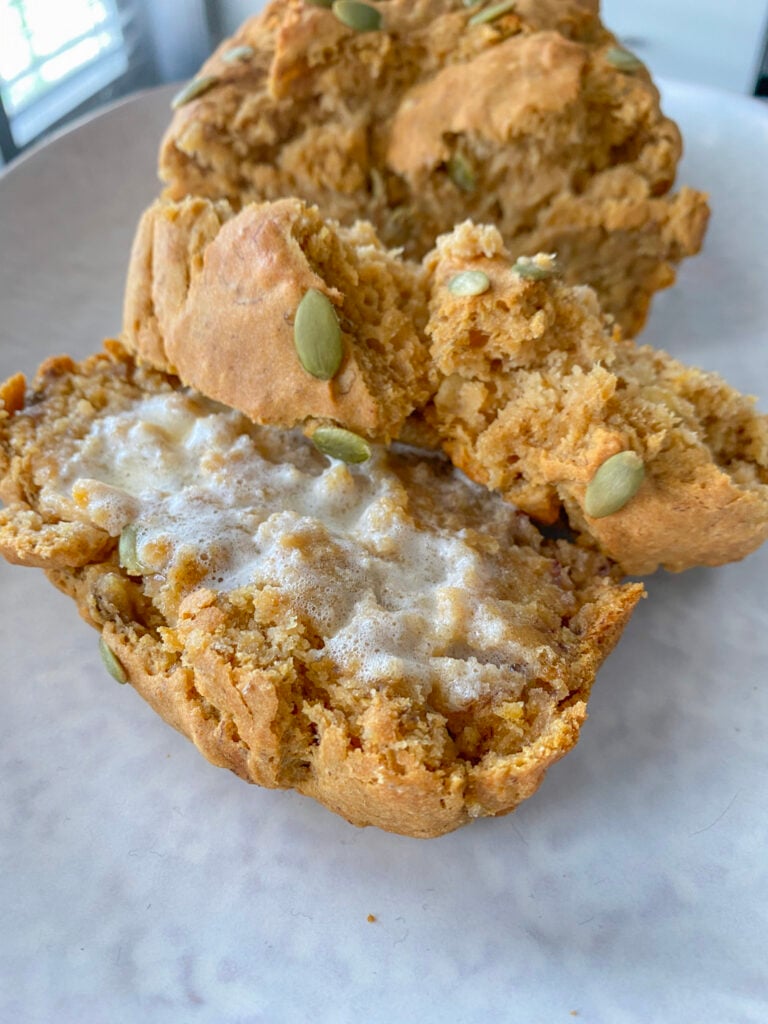 View of Pumpkin Banana Bread - Peanut Butter and Jilly