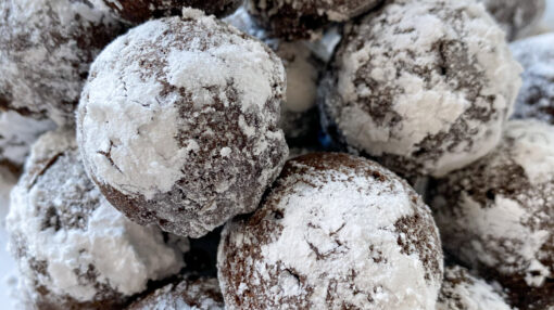 Chocolate Powdered Sugar Vegan Donut Holes