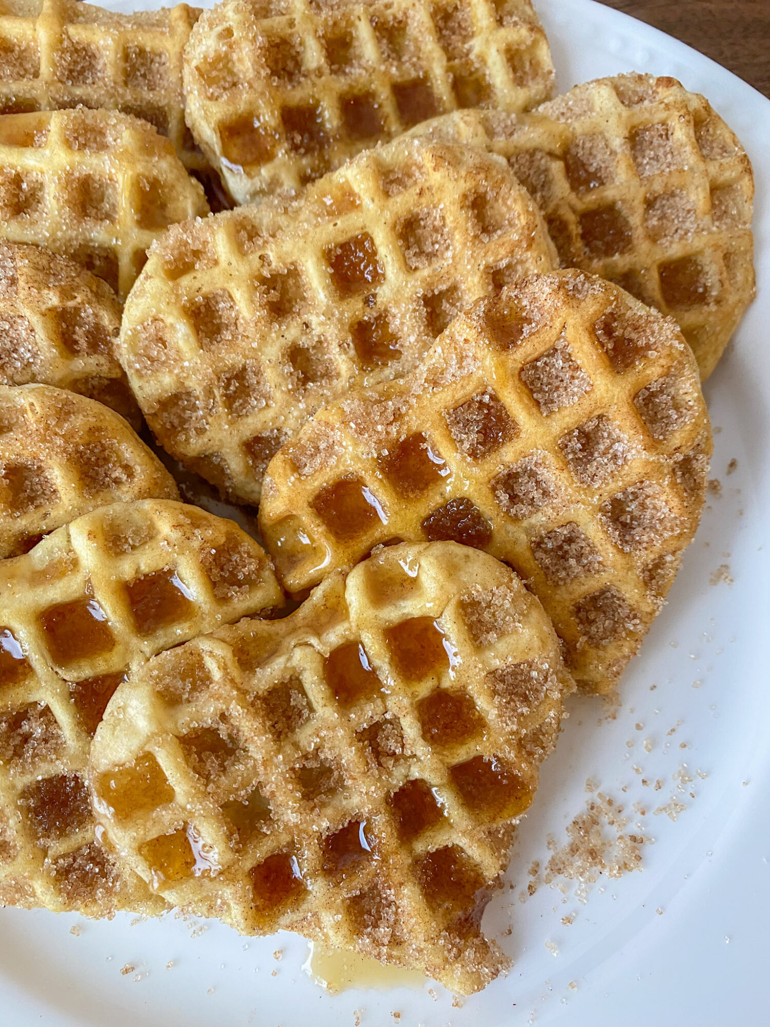 6 Ingredient Vegan Waffles with Cinnamon Sugar