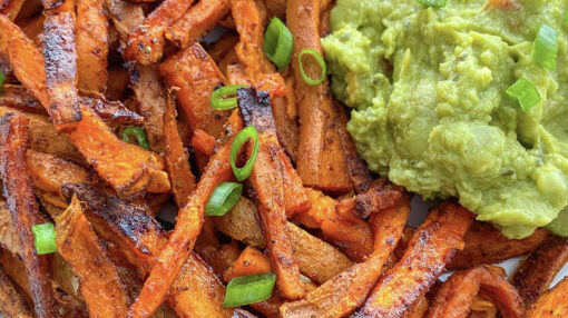 Southwest Sweet Potato Fries with Easy Homemade Guac