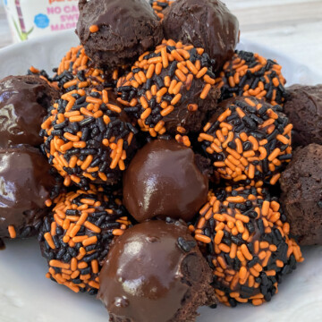 Halloween Vegan Chocolate Donut Holes