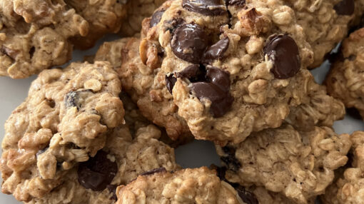 vegan oatmeal raisin chocolate chip cookies