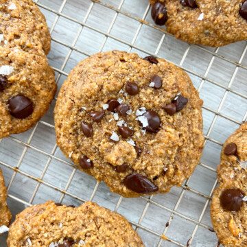 salted almond flour peanut butter chocolate chip cookies