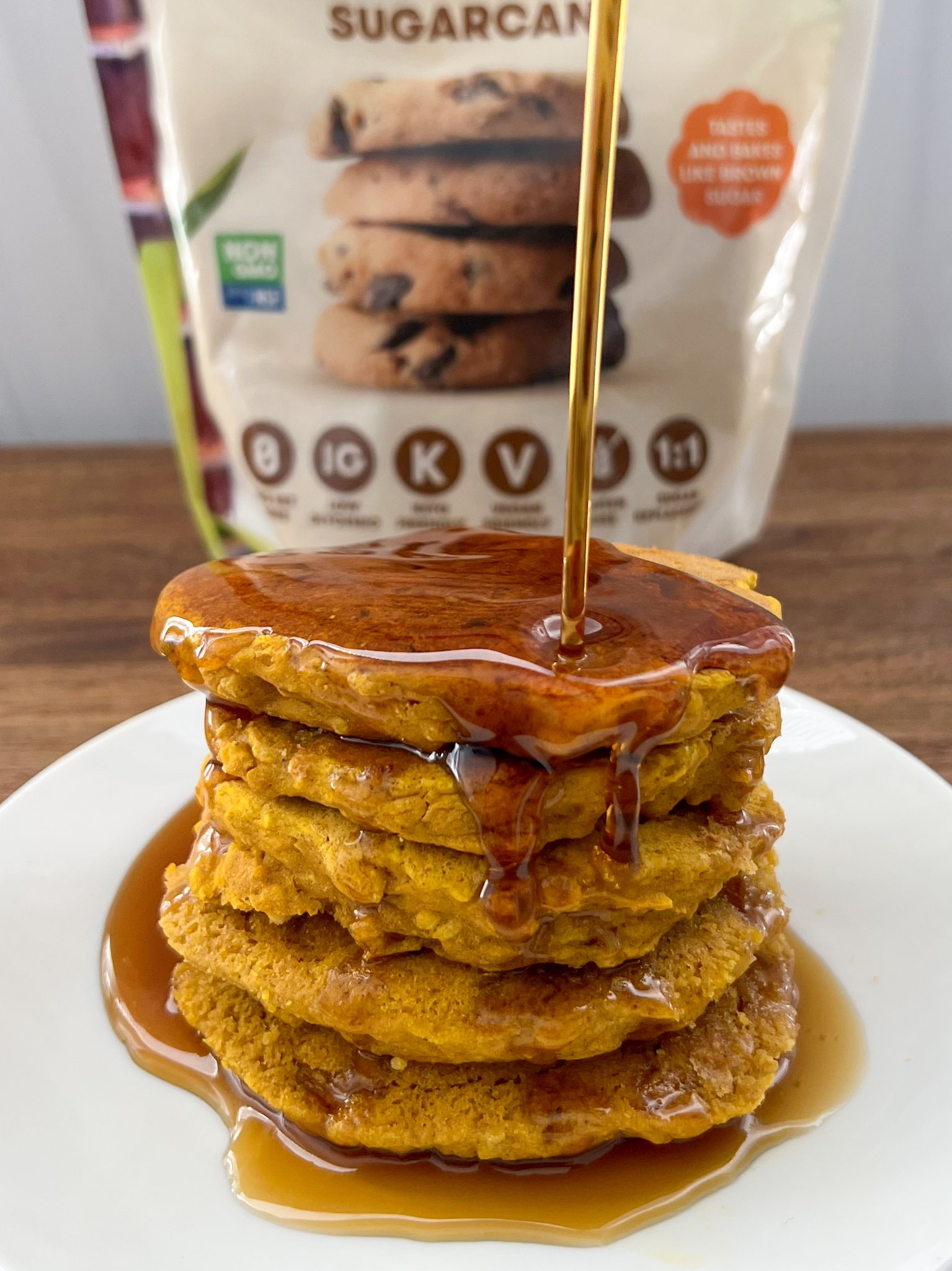 Everyone in your home is going to love these healthy Sweet Potato Pancakes. They taste as good as they look and you only need a handful of ingredients and about 20 minutes to make. We use oats in place of the regular flour in this recipe, making these sweet potato pancakes fluffy and filling! This recipe is naturally gluten-free, vegan, and can be made with reduced sugar.