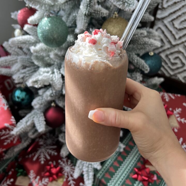 Chocolate Peppermint Protein Shake - Peanut Butter and Jilly