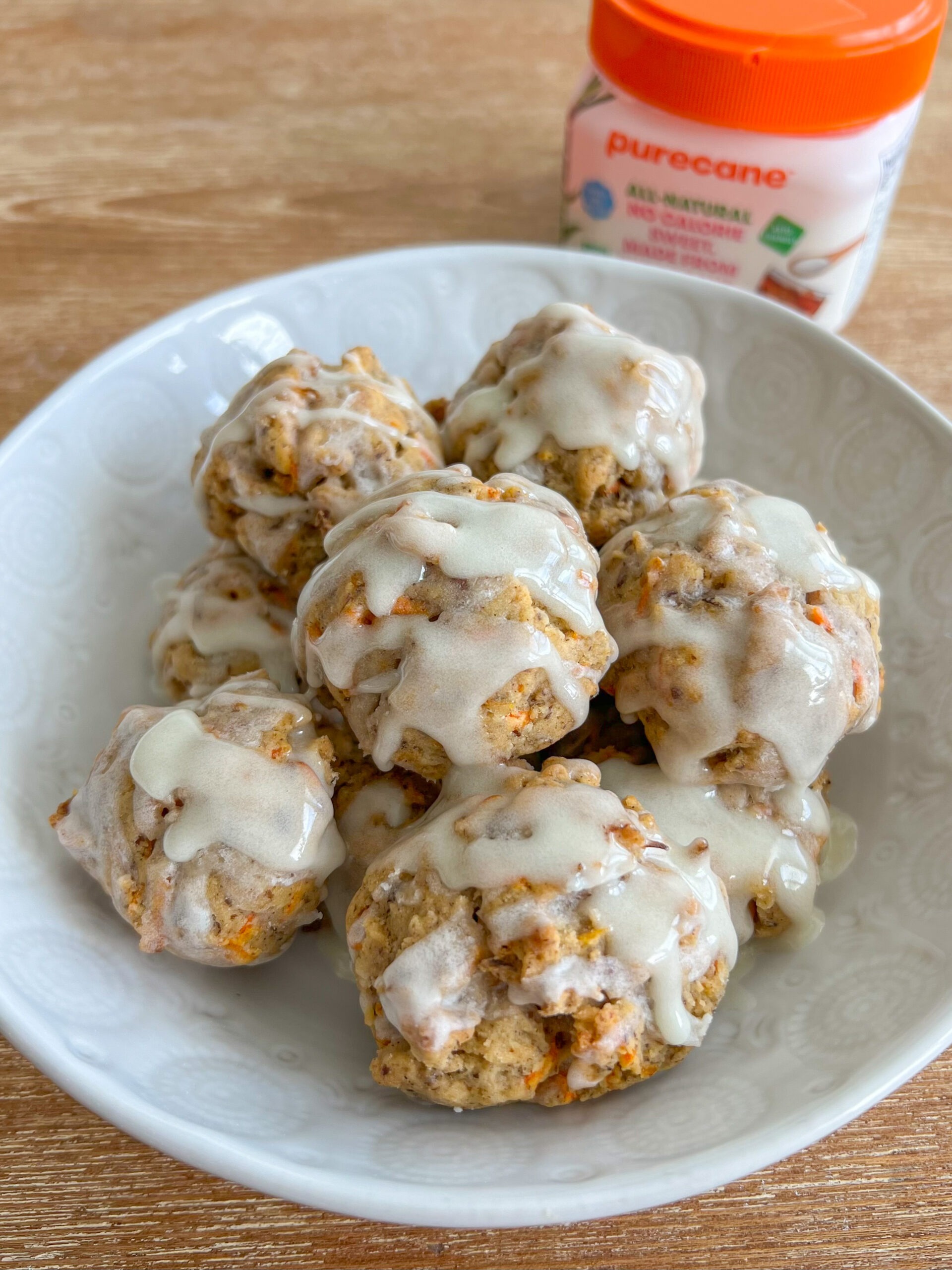 carrot cake cookies with purcane