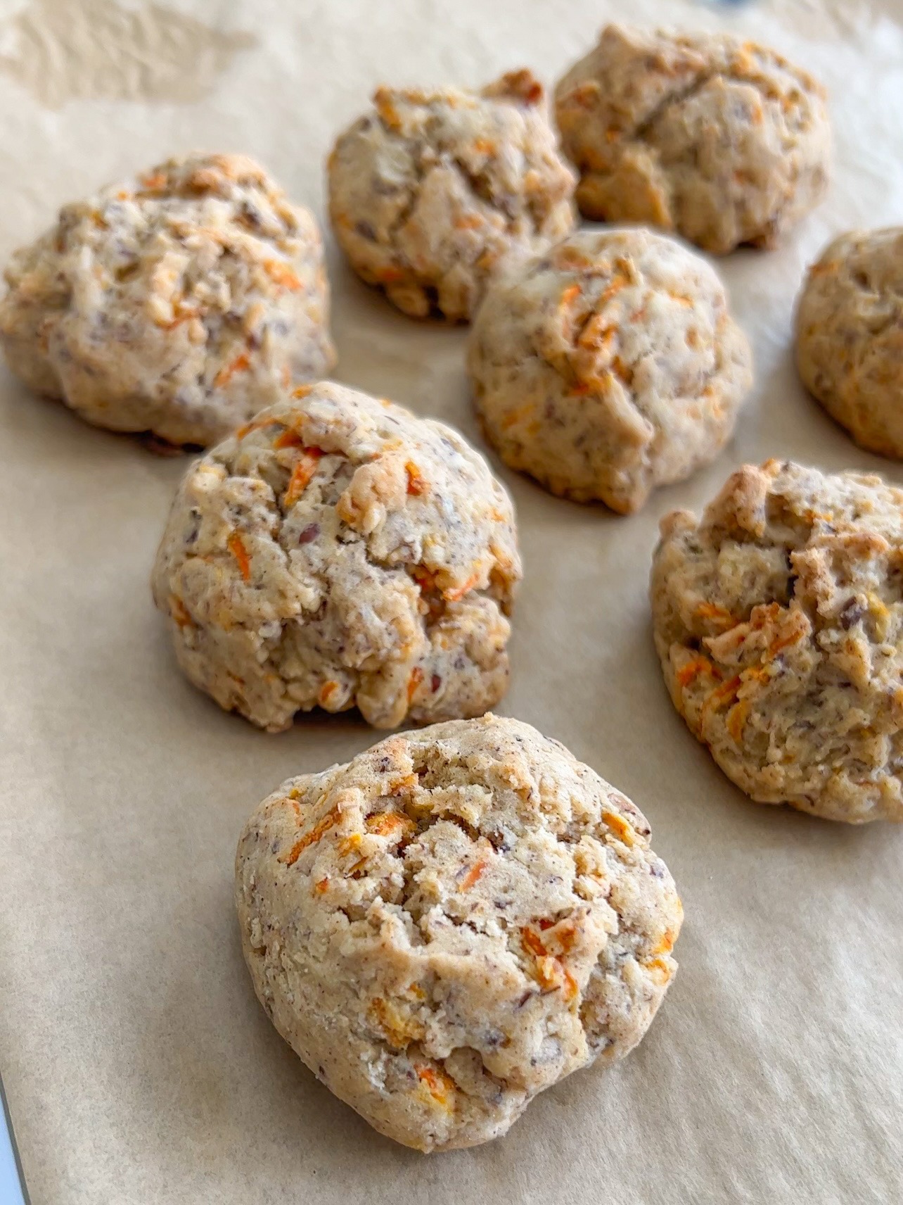 unfrosted carrot cake cookies