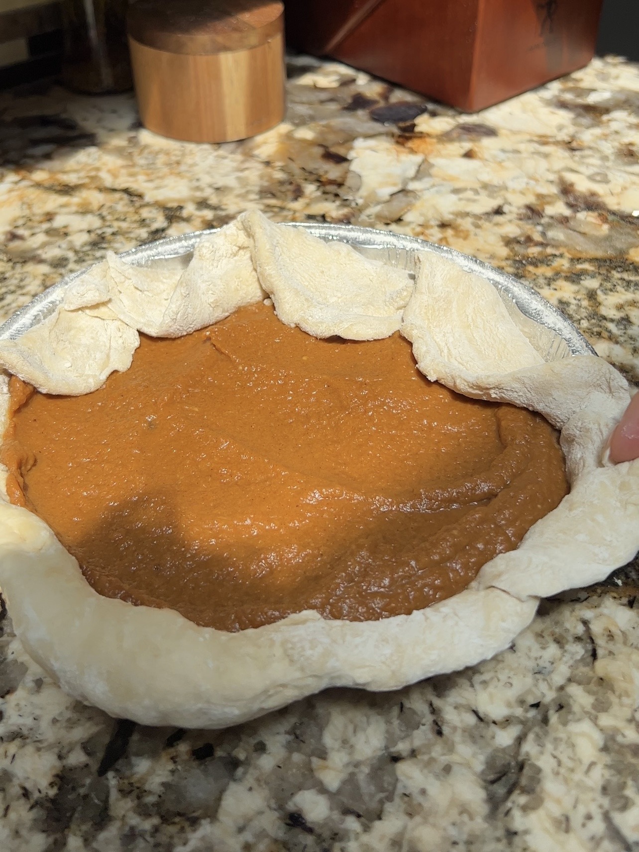 unbaked vegan pumpkin pie