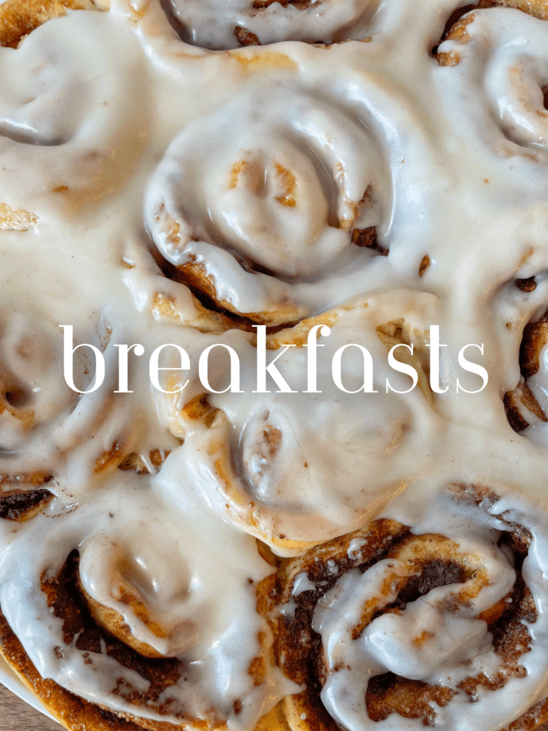 breakfast cover image with cinnamon rolls