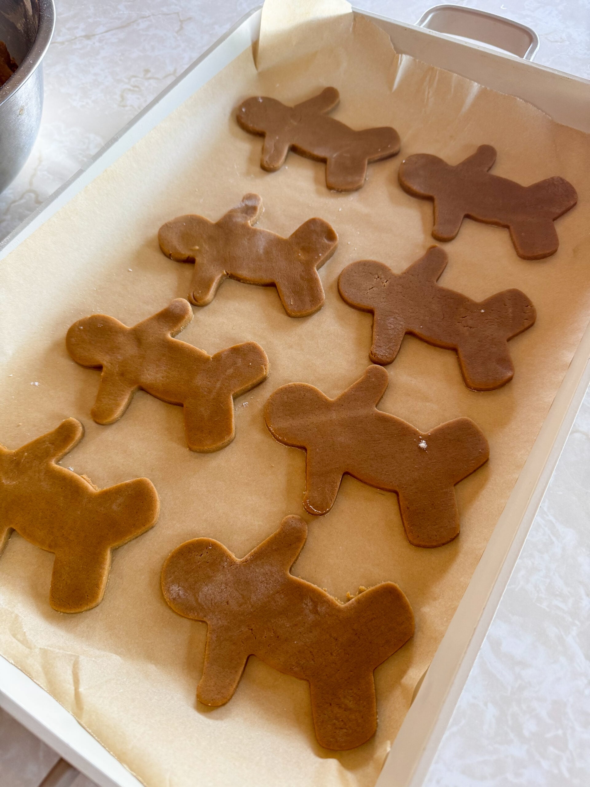 unbaked gingerbread man cookies