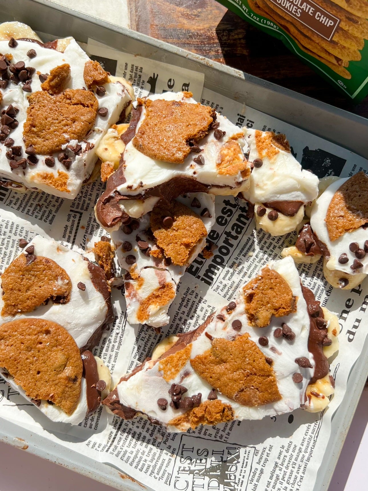 Chocolate Chip Cookie Yogurt Bark