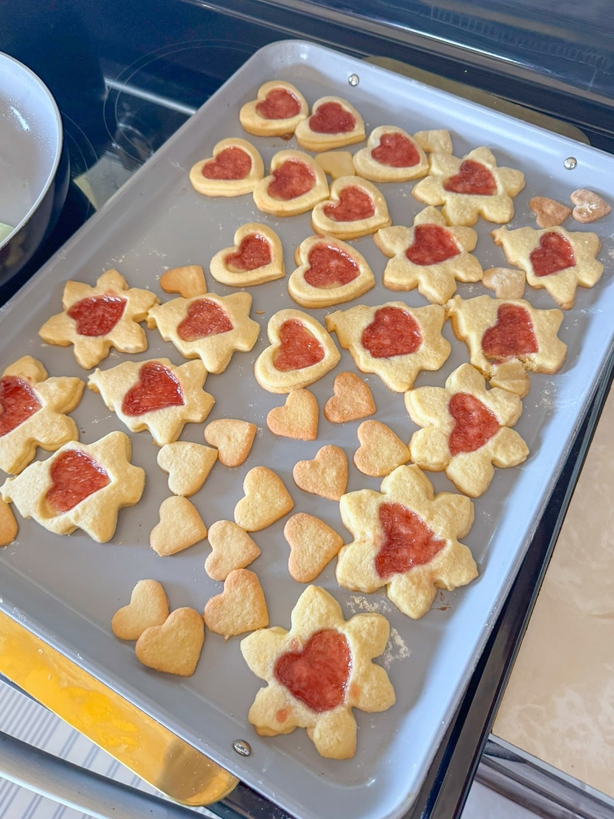 Making Linzer Cookies - After Baking
