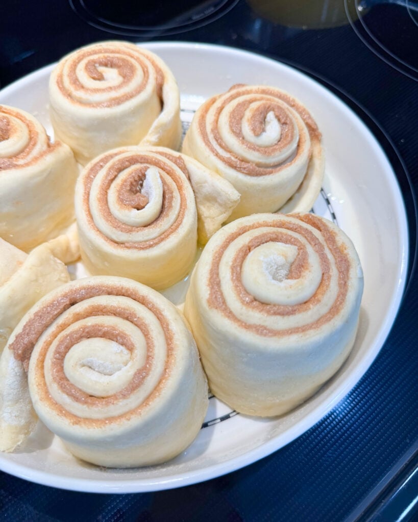 Rolls after the rise before baking